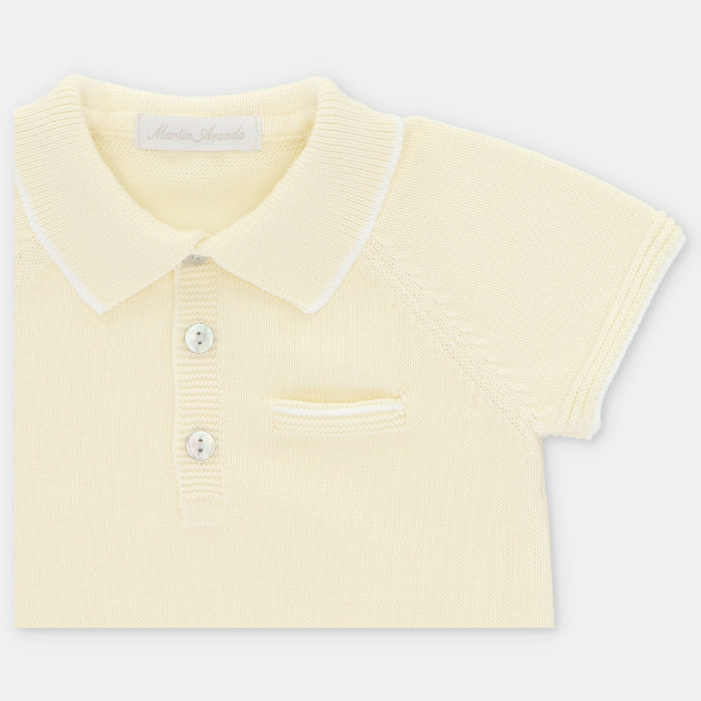 Conjunto de Jersey de Punto Amarillo Pastel con Bombacho Plumeti Winnipeg