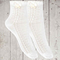 Calcetines Cortos Calados Ceremonia Blancos