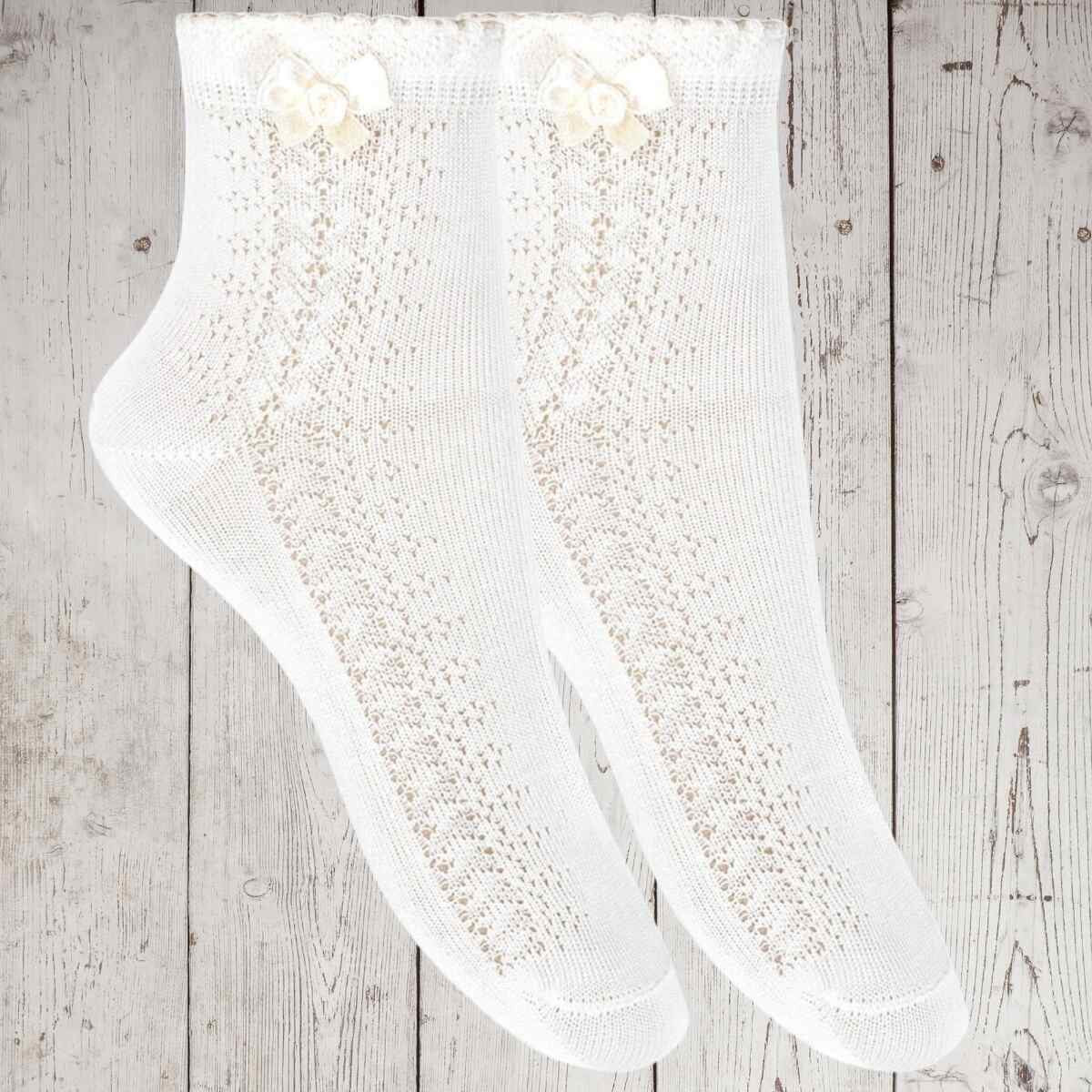Calcetines Cortos Calados Ceremonia Blancos