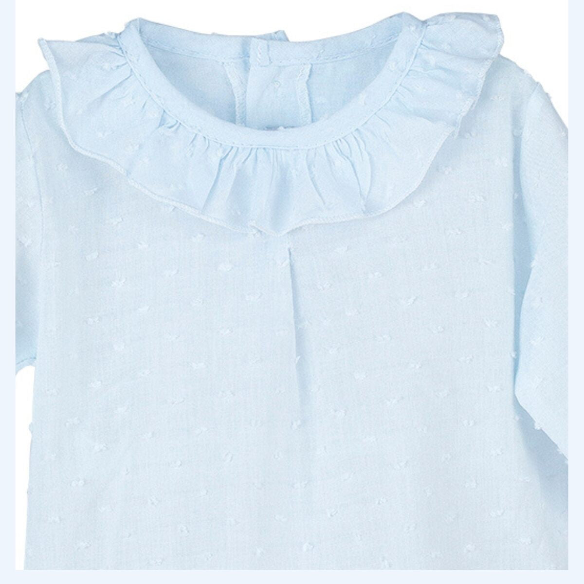 Body Camisa Plumeti Celeste
