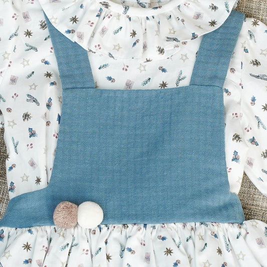 Conjunto de Ranita Azul Indigo Manga Larga