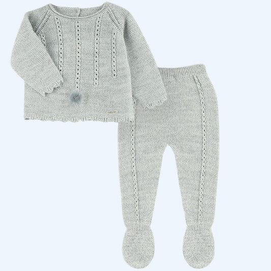 Conjunto Perle Gris con Pompón