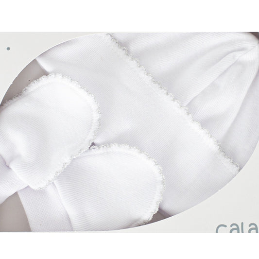 Set de Gorro y Manoplas Blanco