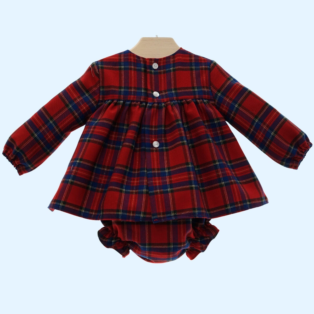 Jesusito Tartan Rojo con Capota Familia Dedal