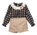Conjunto Falda Short Pana Beige Colección Tramontana