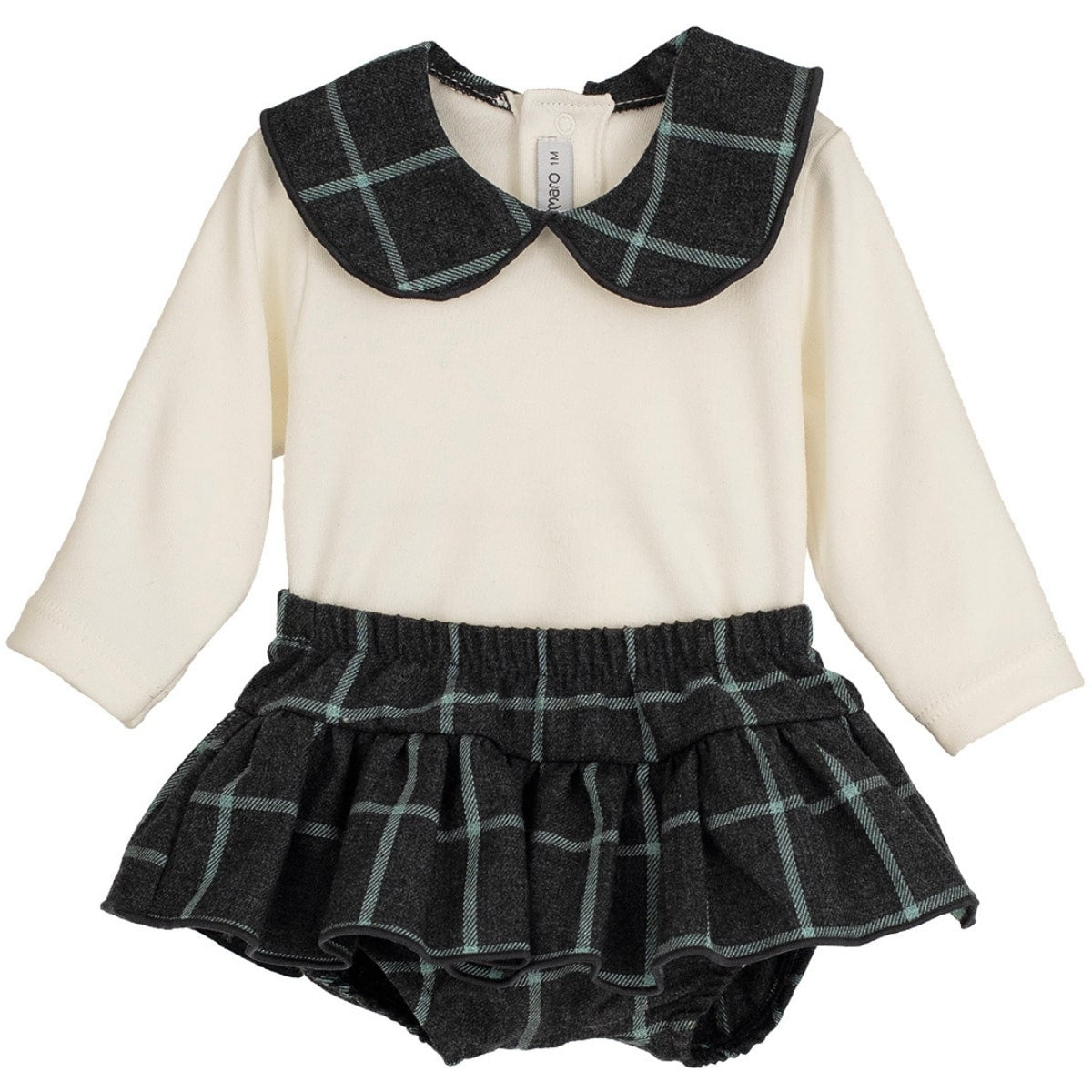 Conjunto Cubre Pañal Gris Plomo Colección Zonda