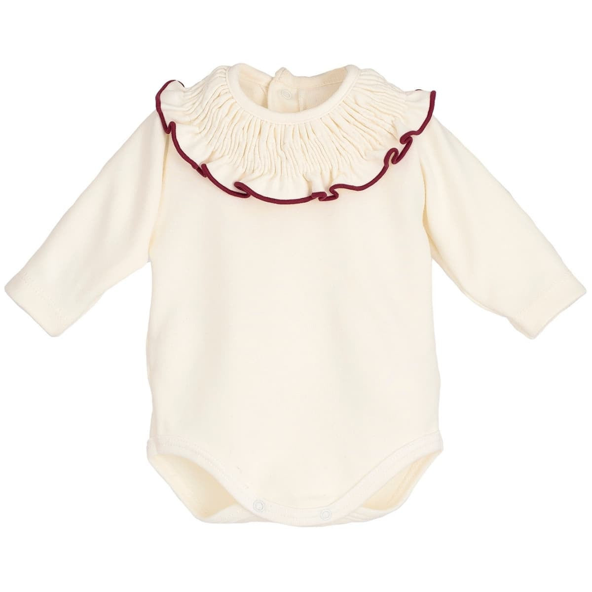 Body Maxi Cuello con Borde Burgundy