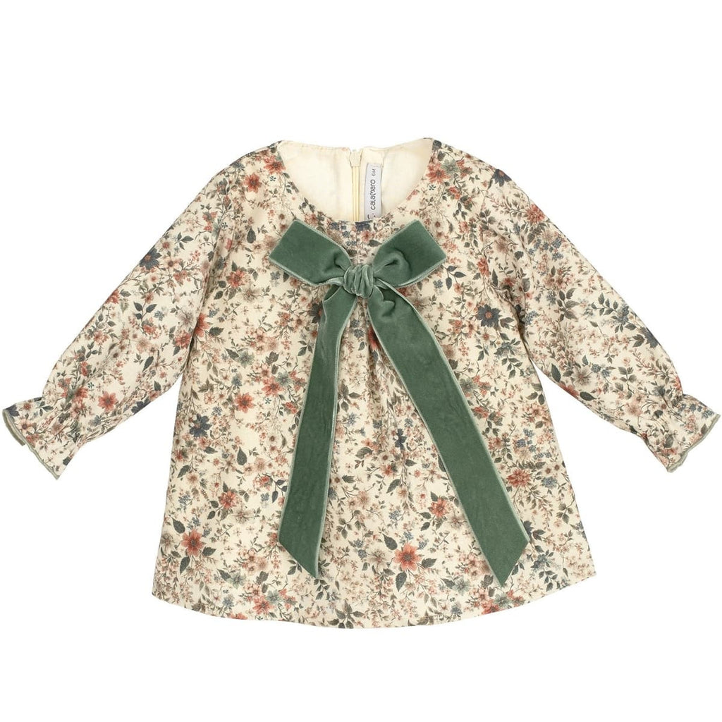 Vestido con Lazo de Terciopelo Verde Pistacho