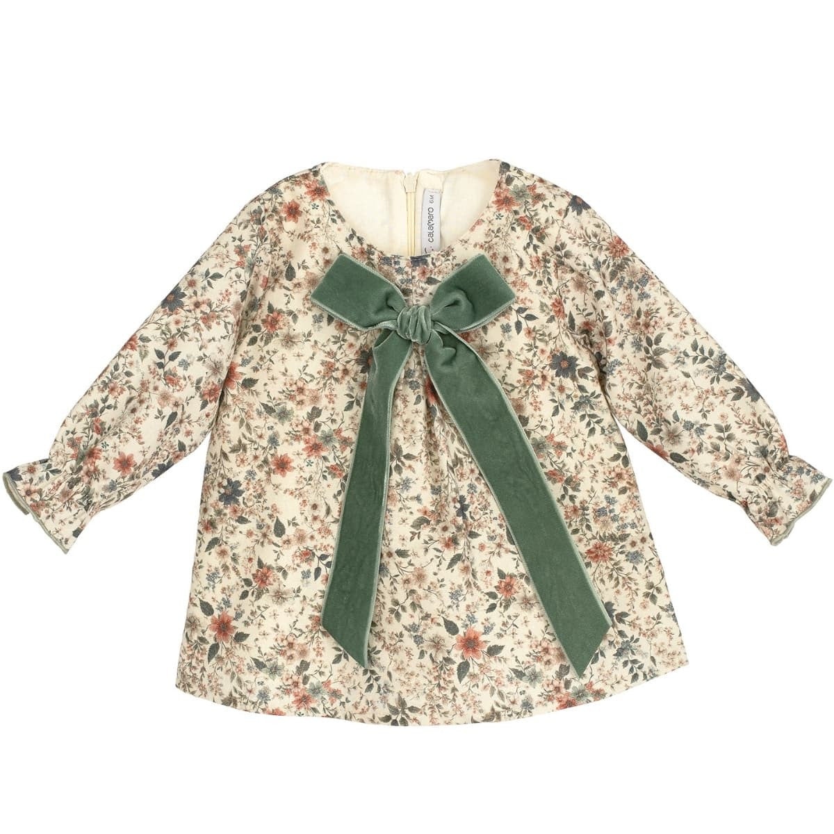 Vestido con Lazo de Terciopelo Verde Pistacho