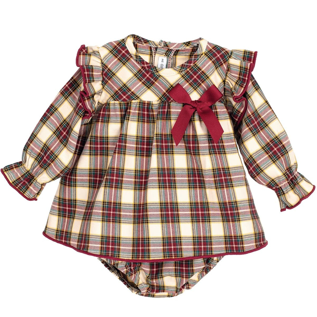 Jesusito a Cuadros Beige y Granate