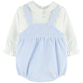 Conjunto Peto Celeste Pana y Camisa de Puntos