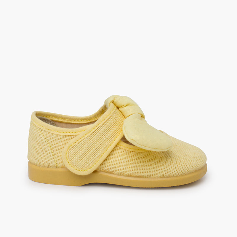 Mercedita Lino con Lazo Removible Amarillo Pastel Barefoot