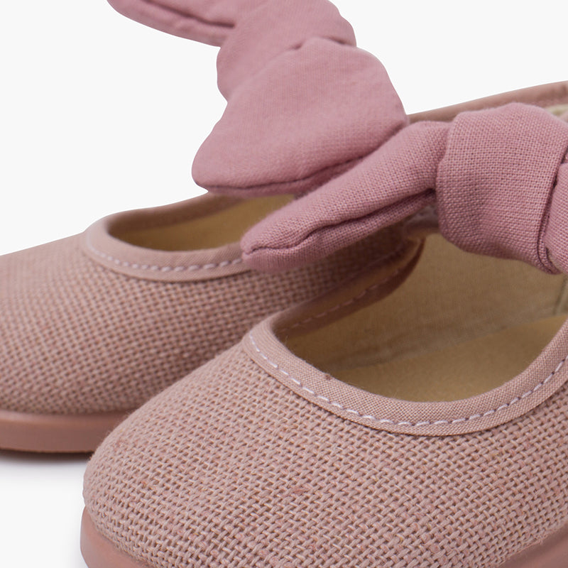 Mercedita Lino con Lazo Removible Rosa Palo Barefoot