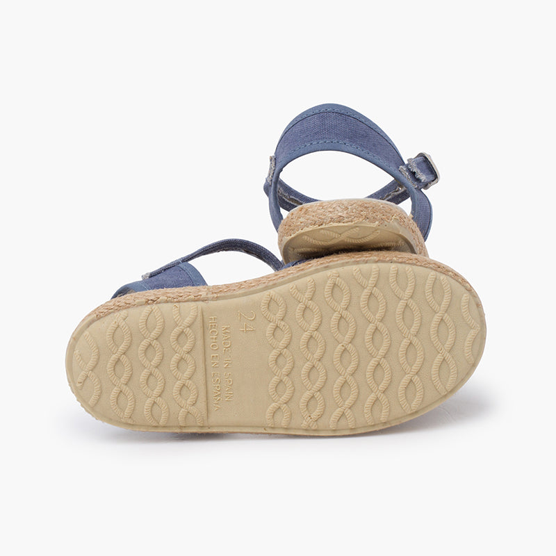 Espadrillas de Lona con Hebilla en Indigo