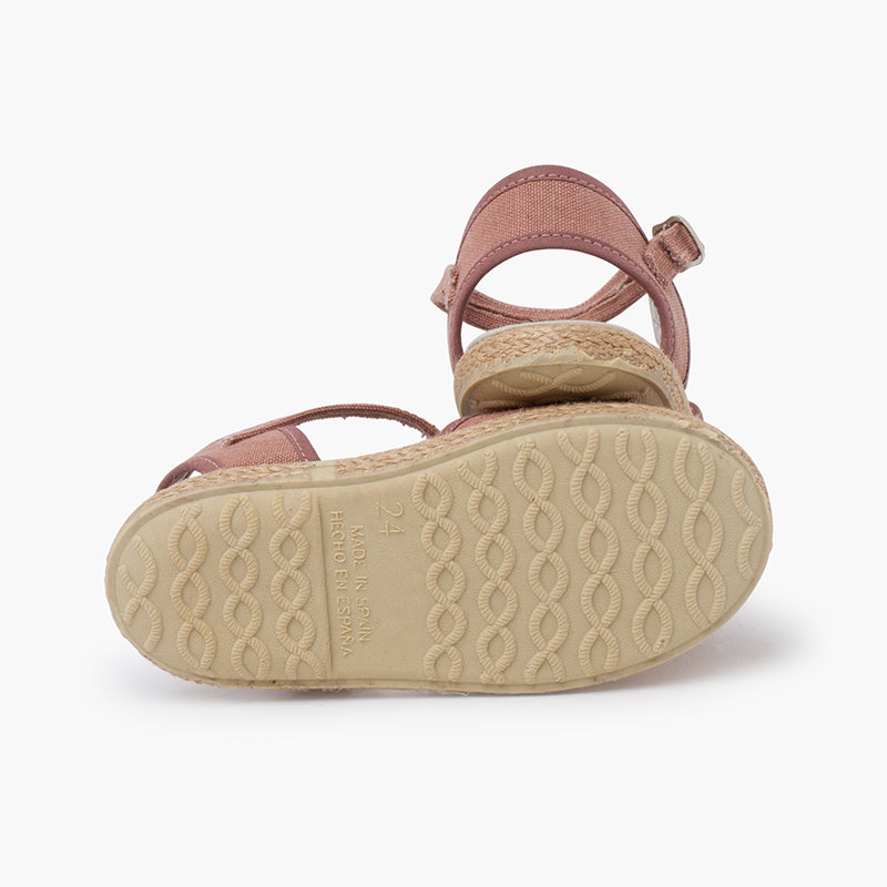 Espadrillas de Lona con Hebilla en Rosa Antique