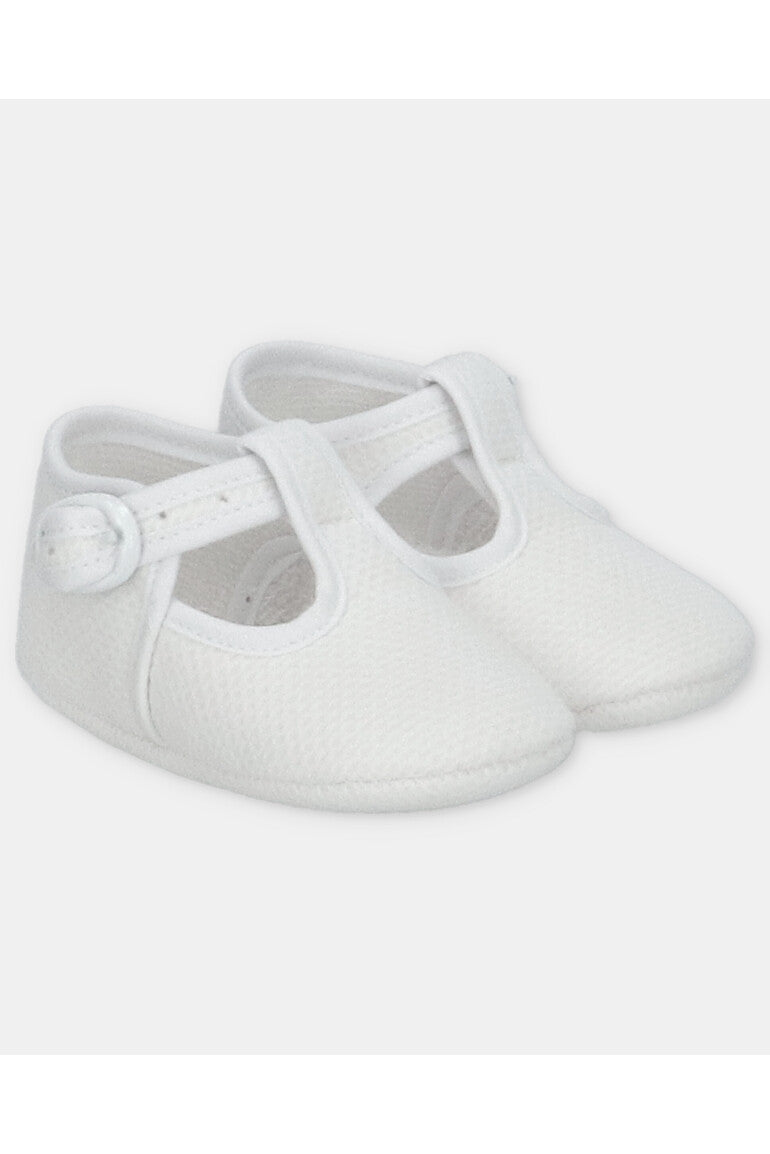 Pepitos Blancos de Pique con Hebilla