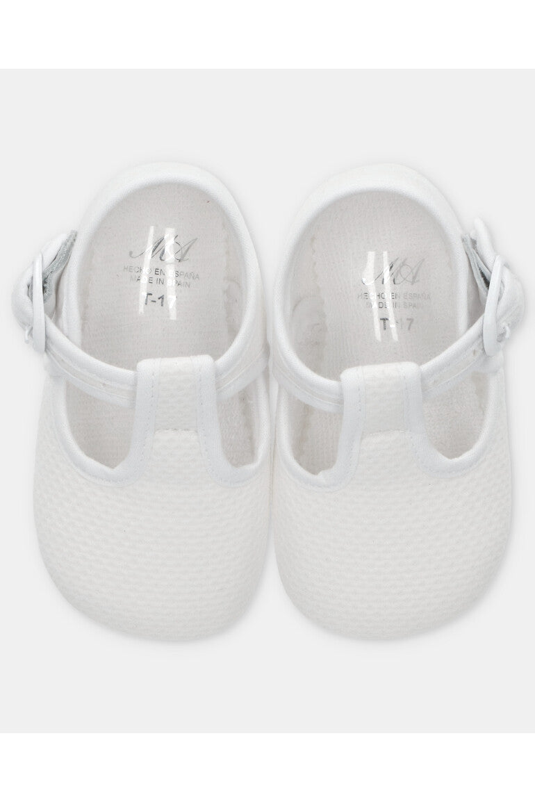 Pepitos Blancos de Pique con Hebilla