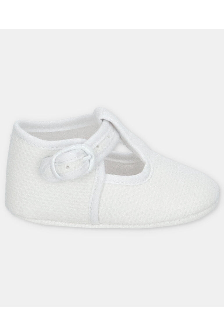 Pepitos Blancos de Pique con Hebilla