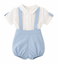 Conjunto Tirantes de Lino Azul Cielo