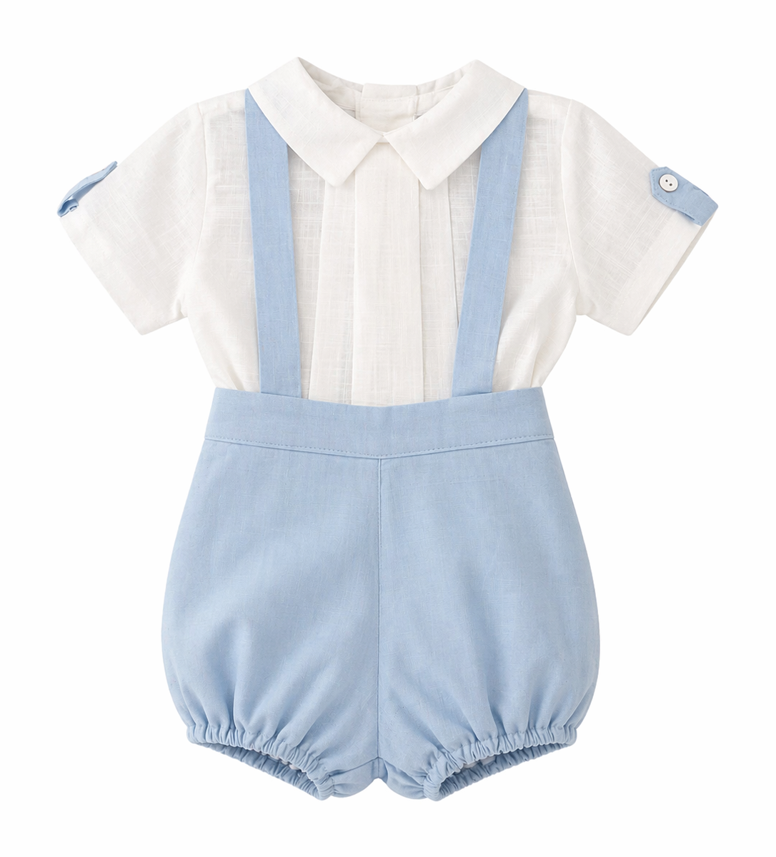 Conjunto Tirantes de Lino Azul Cielo