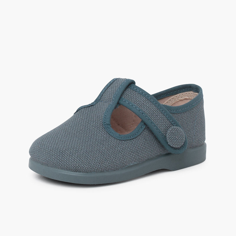 Pepito de Lino Indigo con Boton