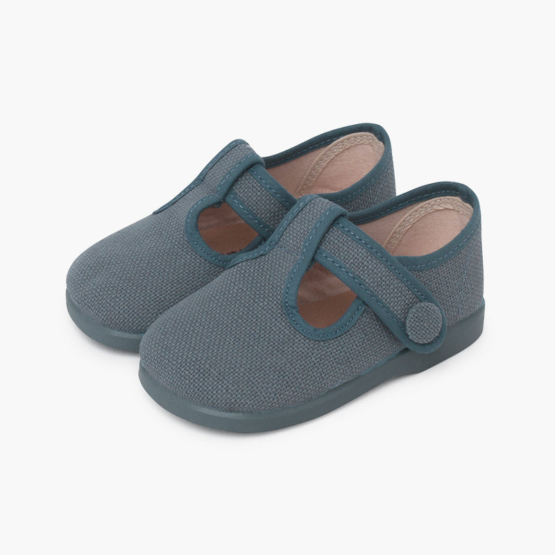 Pepito de Lino Indigo con Boton