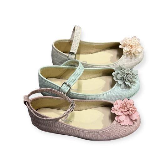 Merceditas de Lino Flor Beige