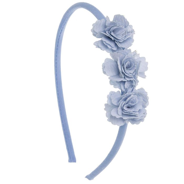 Diadema 3 Florecitas Bambula Azul