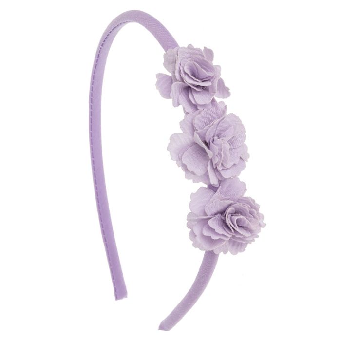Diadema 3 Florecitas Bambula Lila
