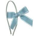 Diadema en Raso con Lazo Celia Azul Empolvado