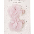 Par de Pinzas con Flor Rosa Bebe