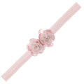 Cinta Elastica Calada con 2 Florecitas Rosas