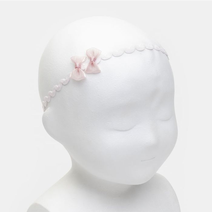 Cinta Elástica con Doble Lazo Rosa Bebe