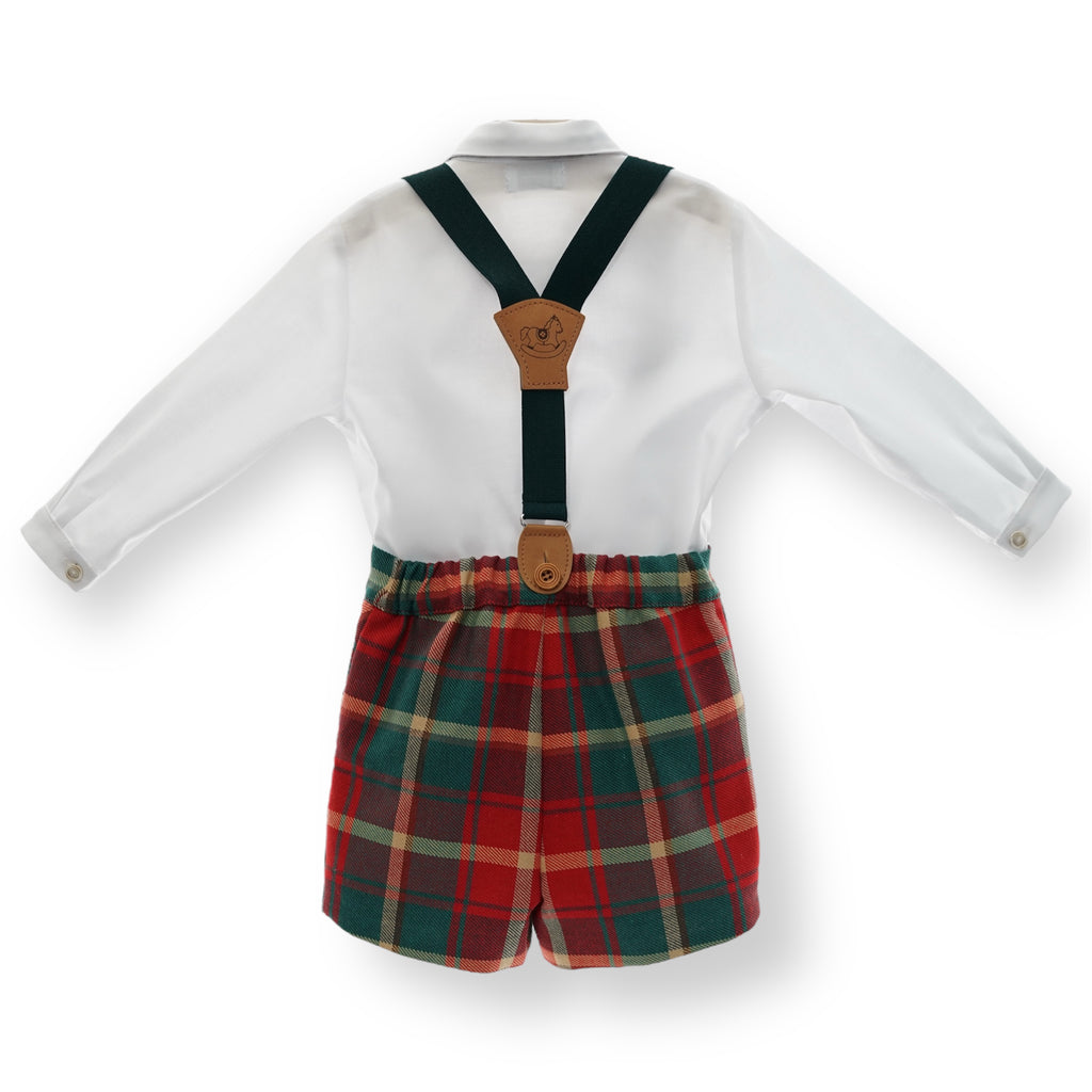 Conjunto Tirantes Colección Tartan con Pajarita a Juego