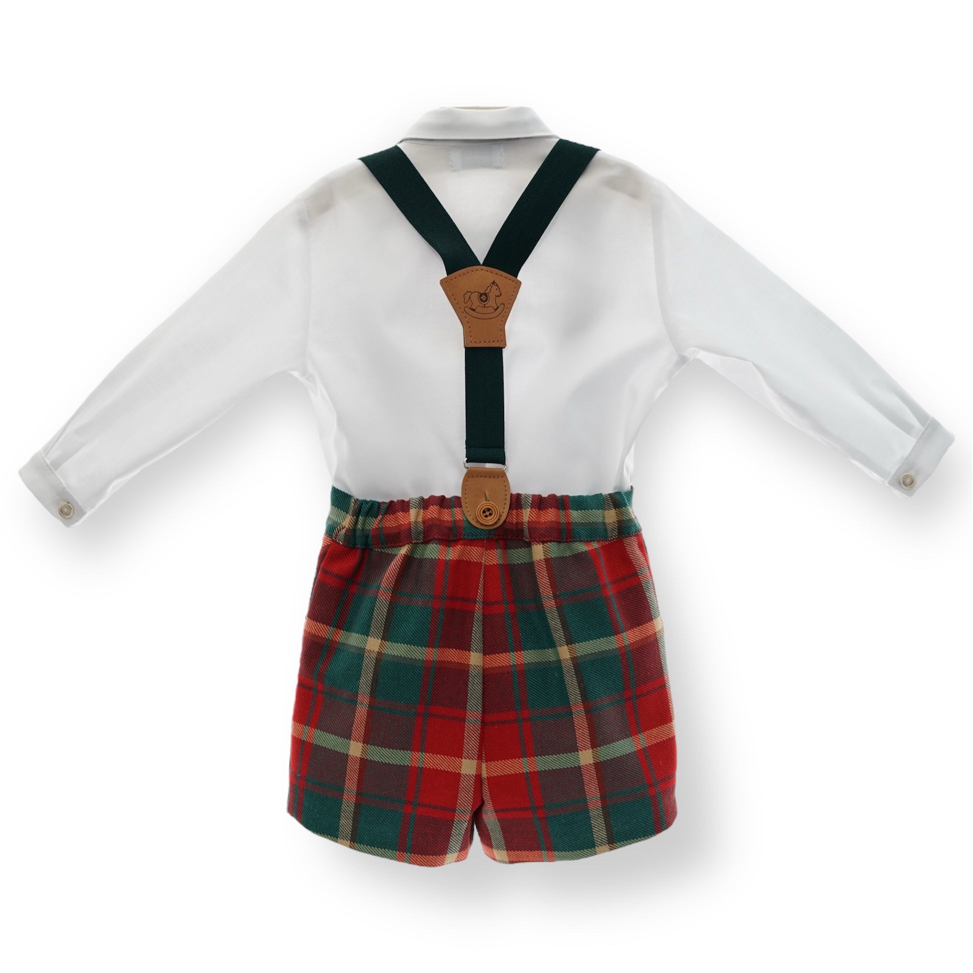 Conjunto Tirantes Colección Tartan con Pajarita a Juego