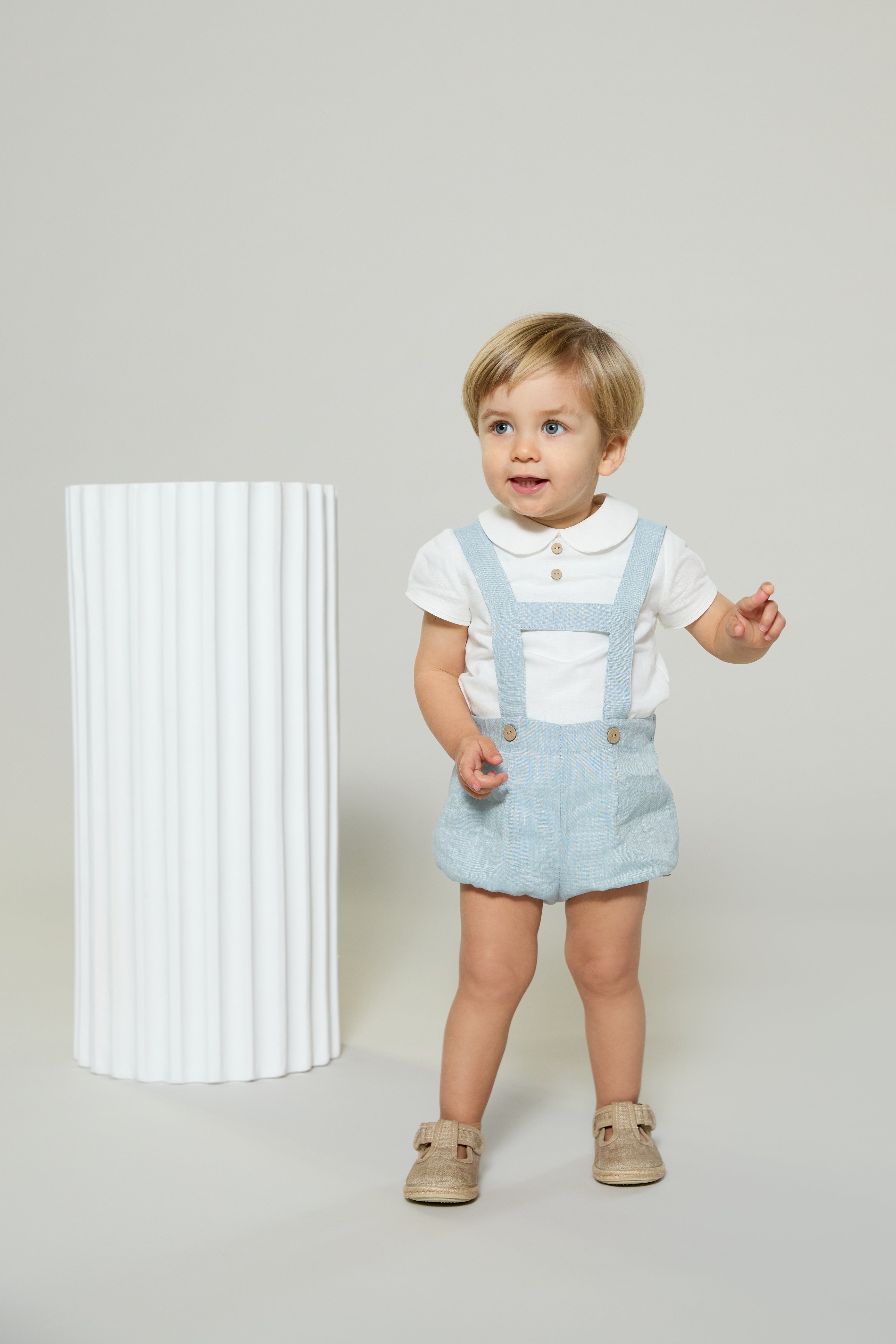 Conjunto de Tirantes Capri Azul Empolvado