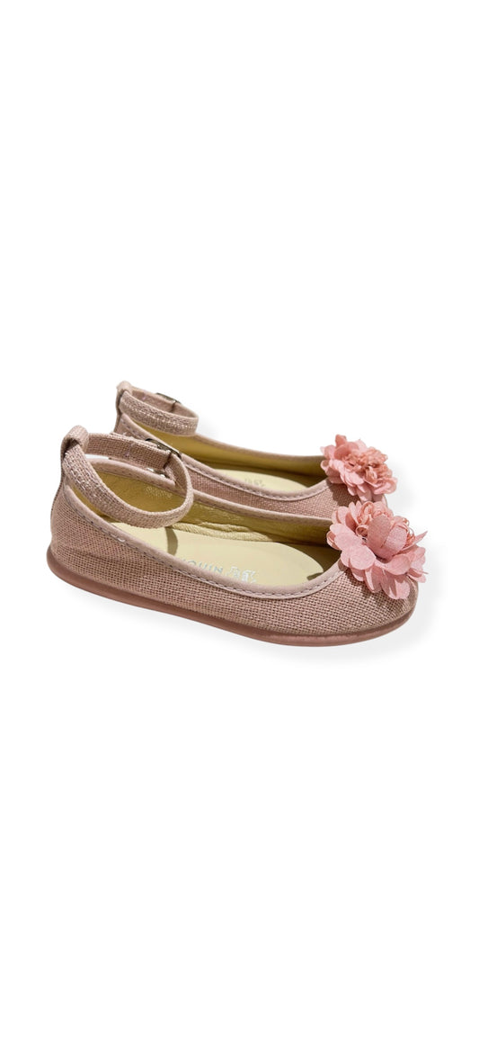 Merceditas de Lino Flor Rosa Palo