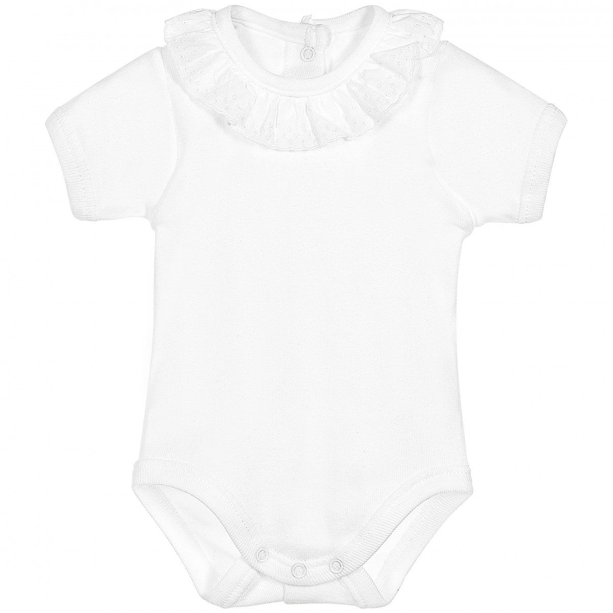Body Manga Corta Cuello Batista Blanco