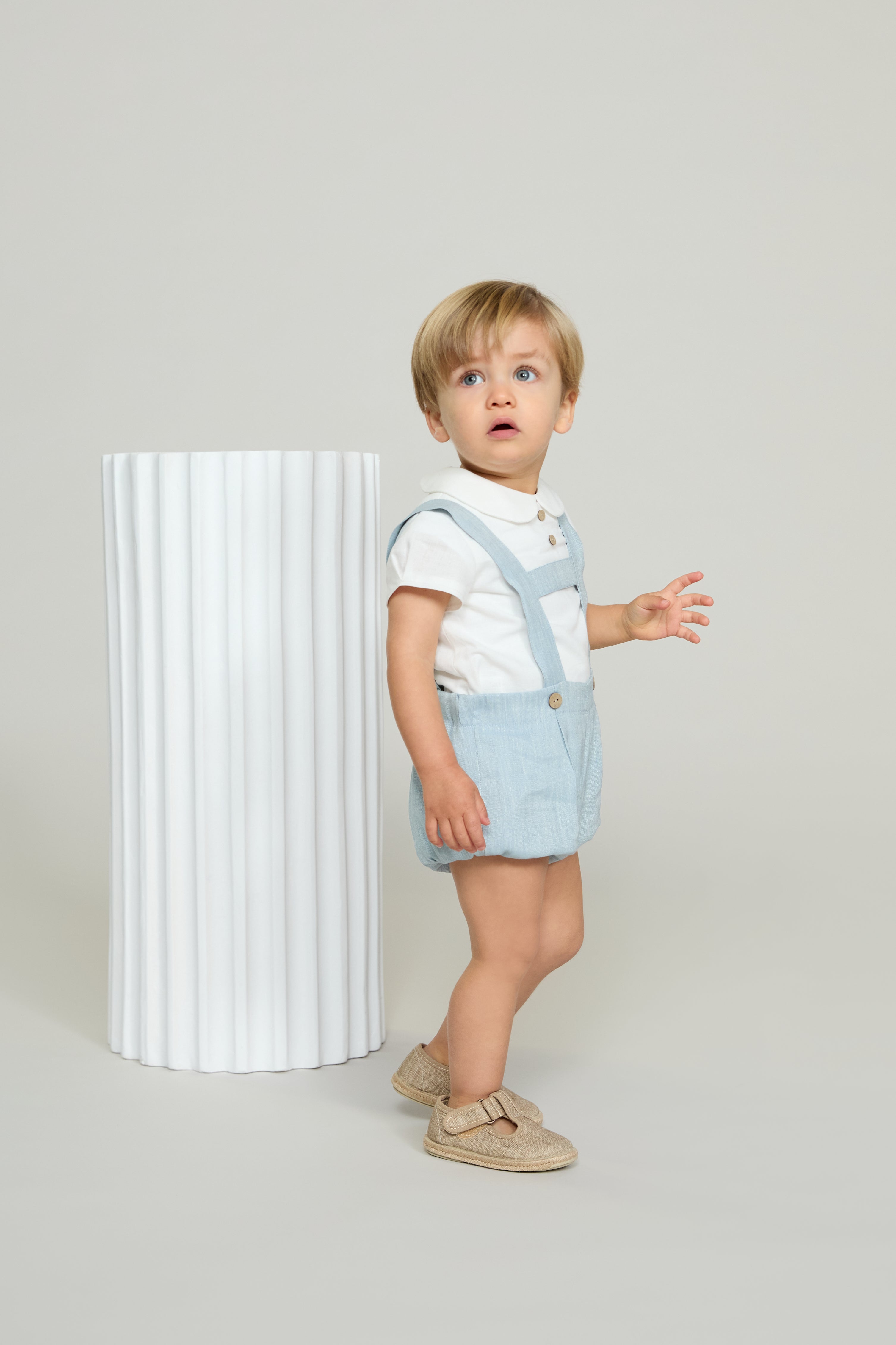 Conjunto de Tirantes Capri Azul Empolvado