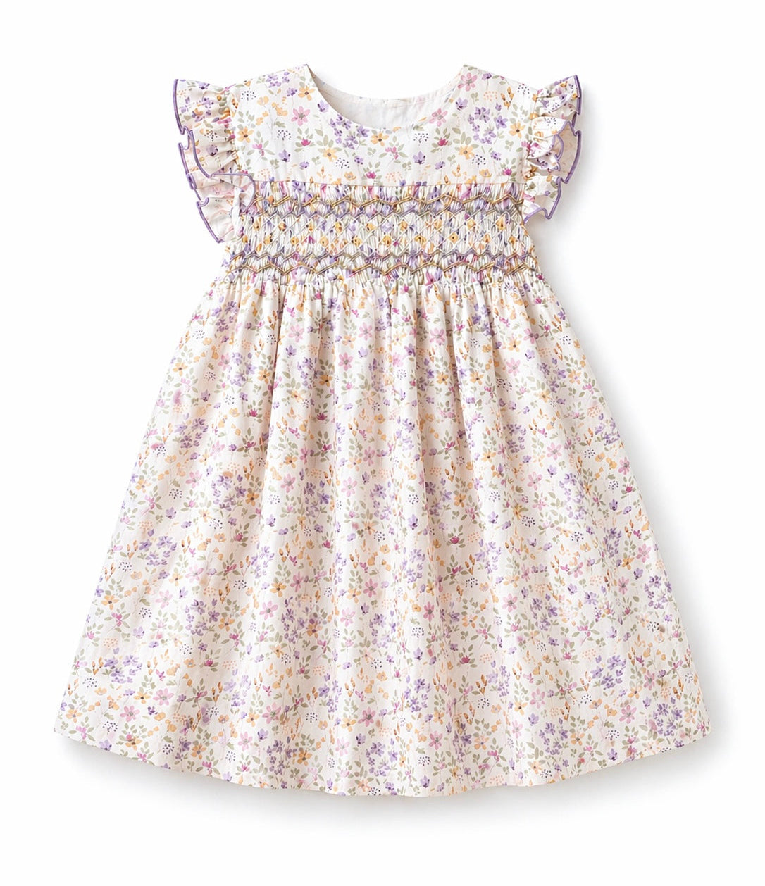 Vestido Nido de Abeja Malva