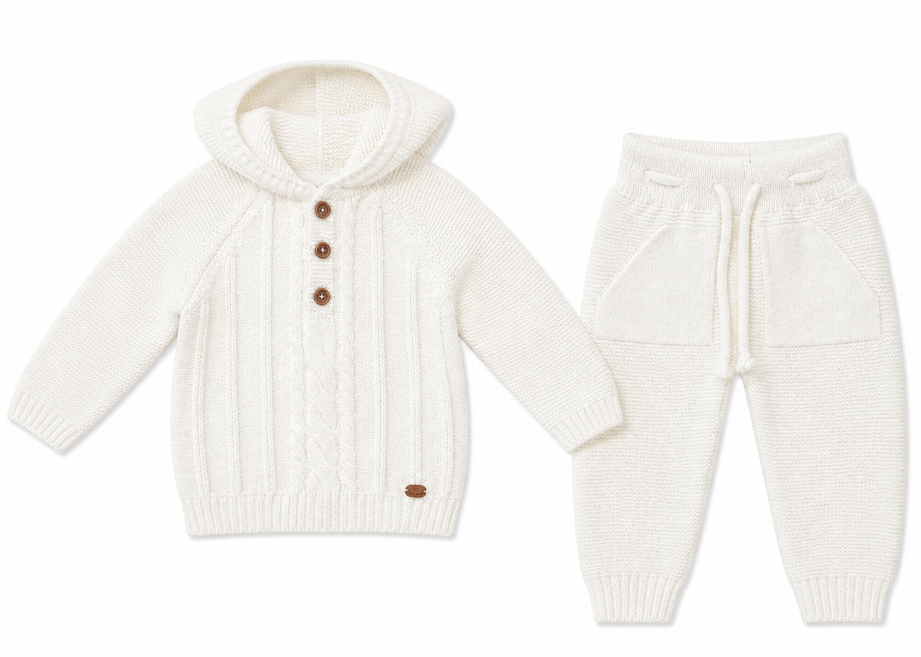 Comfy Set de Lana Marfil