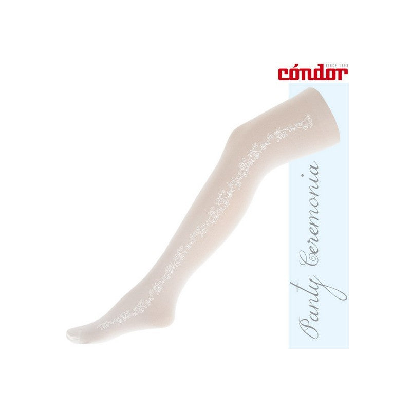 Panty de Nylon con Estampado Lateral Blanca