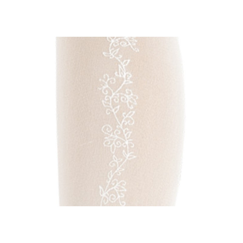 Panty de Nylon con Estampado Lateral Blanca