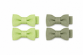 2 Mini Par de Pinzas Verde Oliva y Verde Pastel