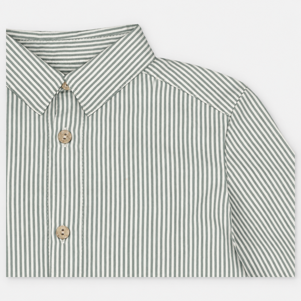 Camisa Rayas Verde Coleccion Caravia