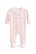 Pijama Velvet Rosa Bebe con Detalles de Encaje
