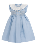 Vestido de Lino Nido Flowers Azul Cielo