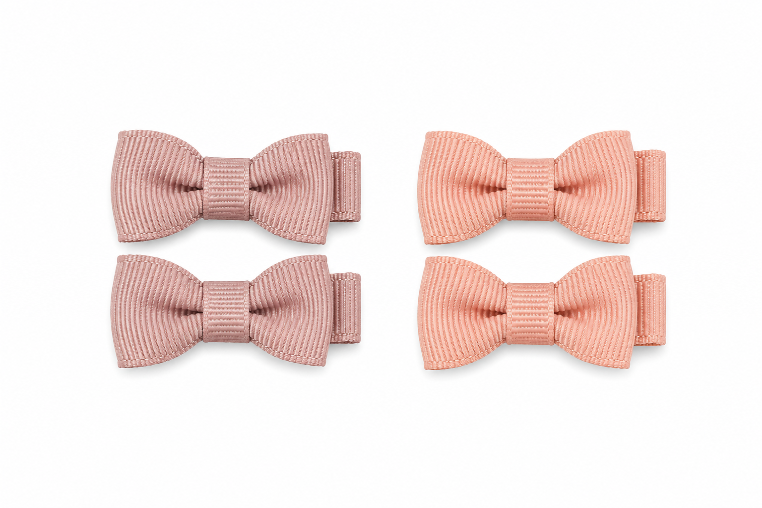 2 Mini Par de Pinzas Rosa Palo y Rosa Empolvado