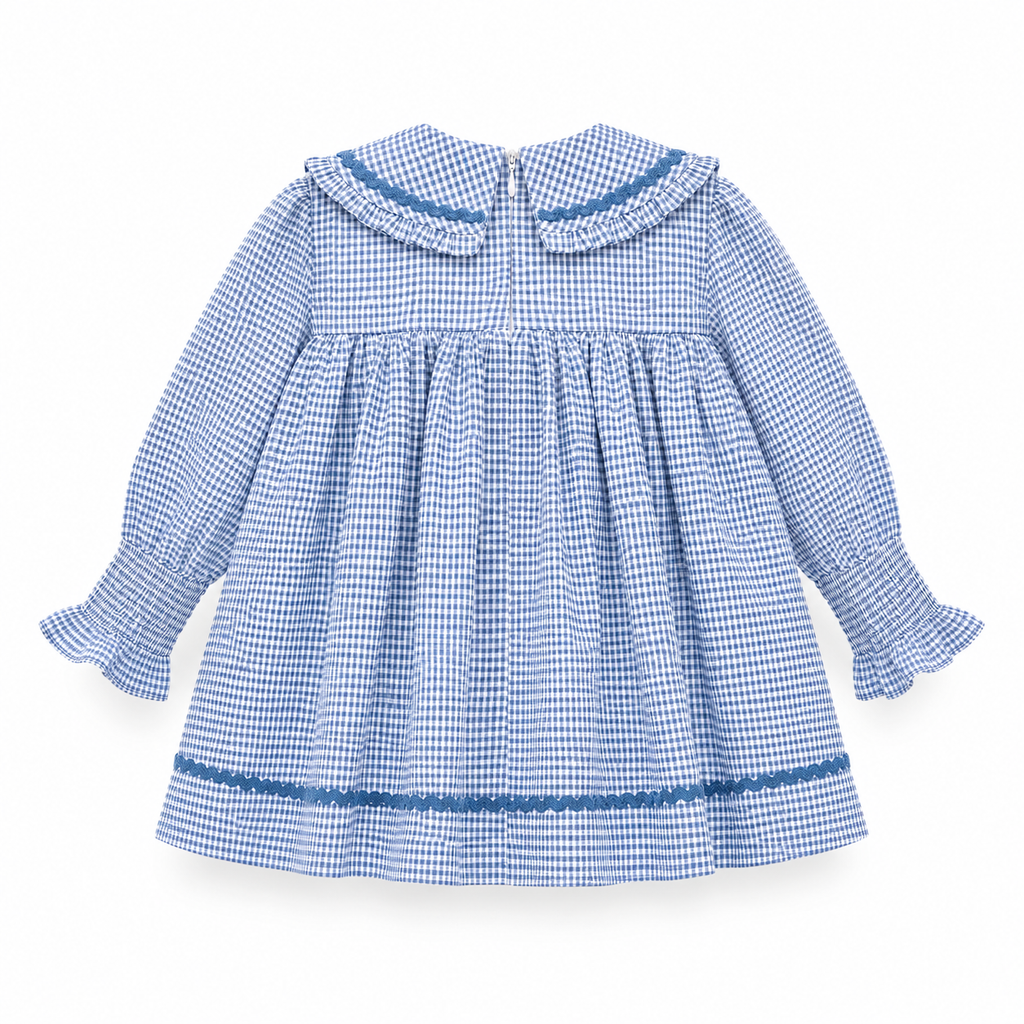 Vestido Colección Seda Azul Empolvado
