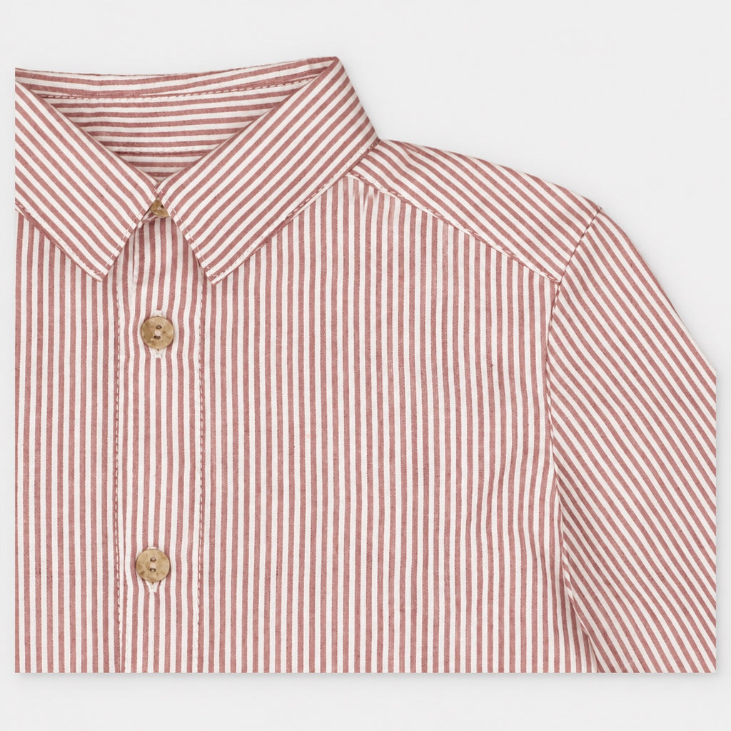 Camisa Rayas Burdeos Coleccion Caravia